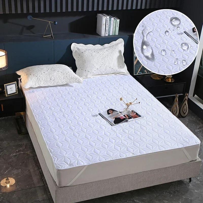 Waterproof Ultrasonic Mattress Protector Cover Pad Washable Mattress Bed Protector with Elastic Band