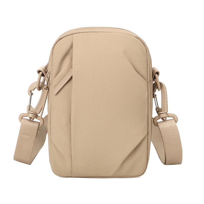 Lightweight Multifunctional Mobile Phone Bag Solid Color Shoulder Bag Crossbody Bag Commuter Nylon Bag