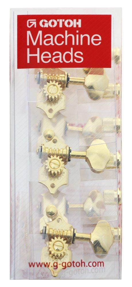 GOTOH Gitarre Kluson Offen 06M Gold Mechaniken, Typ, Übersetzung, Knopf, 3+3, (28362GX) SE780-06M-GG