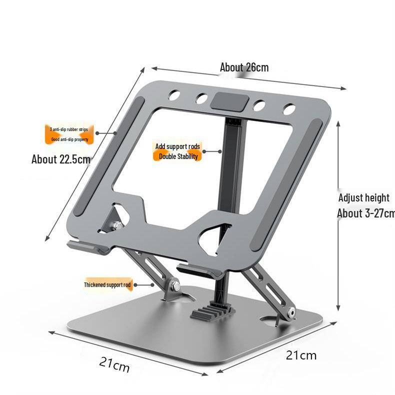 Adjustable Carbon Steel & Aluminum Laptop/Tablet Stand
