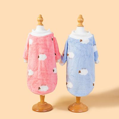 Haustierkleidung, Hunde-Cartoon-Polarfleece, für kleine bis mittelgroße Bichon Frisé Welpen, bequem mit Fleece gefüttert.