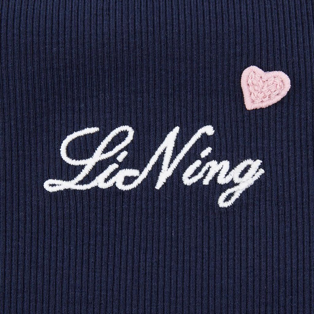 Li Ning Sports Lifestyle Series Logo Letter Crew Neck T-Shirt Women tops ATSW268-2