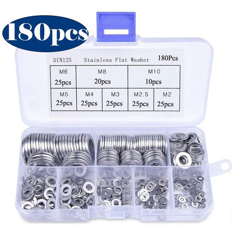 520pcs580pcs620pcs684pcs180pcs360pcs900pc Flat Washer Set 304 Stainless Steel