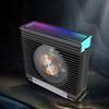 ARGB M.2 2280 SSD Heatsink Aluminum Alloy M.2 SSD Heatsink Cooler with 50MM PWM Dual Fan with Thermal Pad Radiator Heat Sink