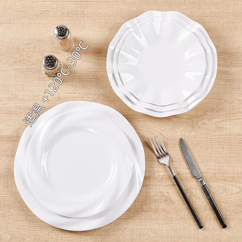 Huihuang Melamine Lotus Dinner Plate