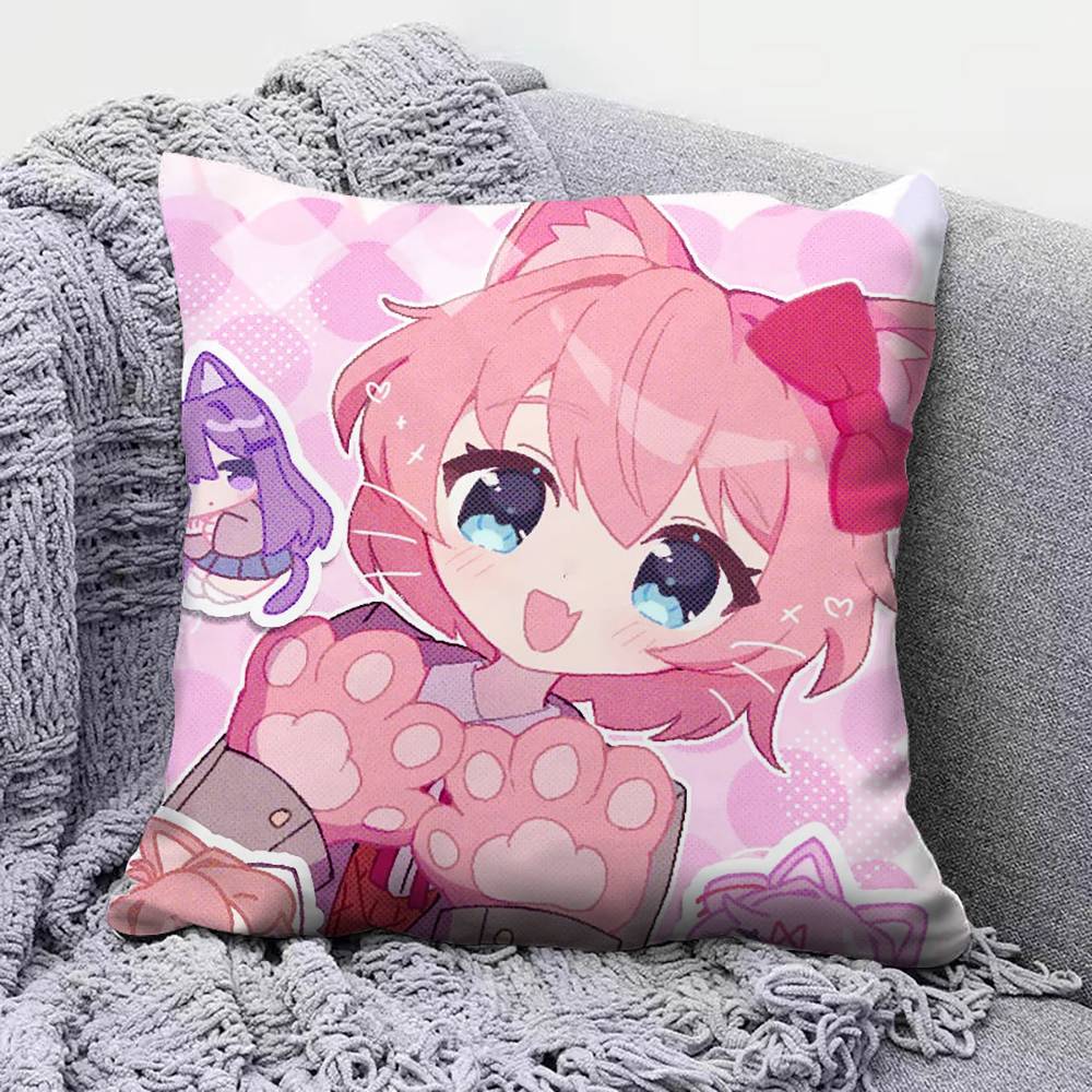 Sayori DDLC Pillow Covers Home Sofa Cushion Covers and Aecorative Custom