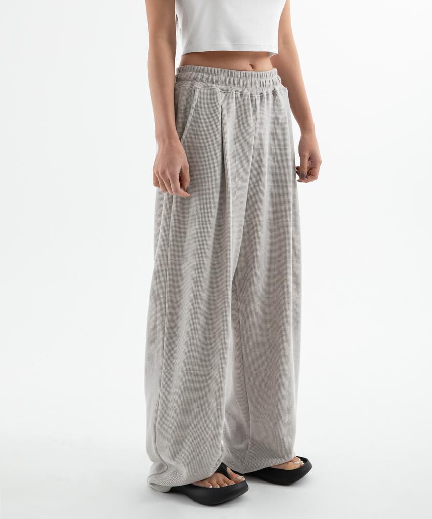 BRENSON ( Waffle ) Single-Pleat Wide Waffle Pants ( 4 Colors )