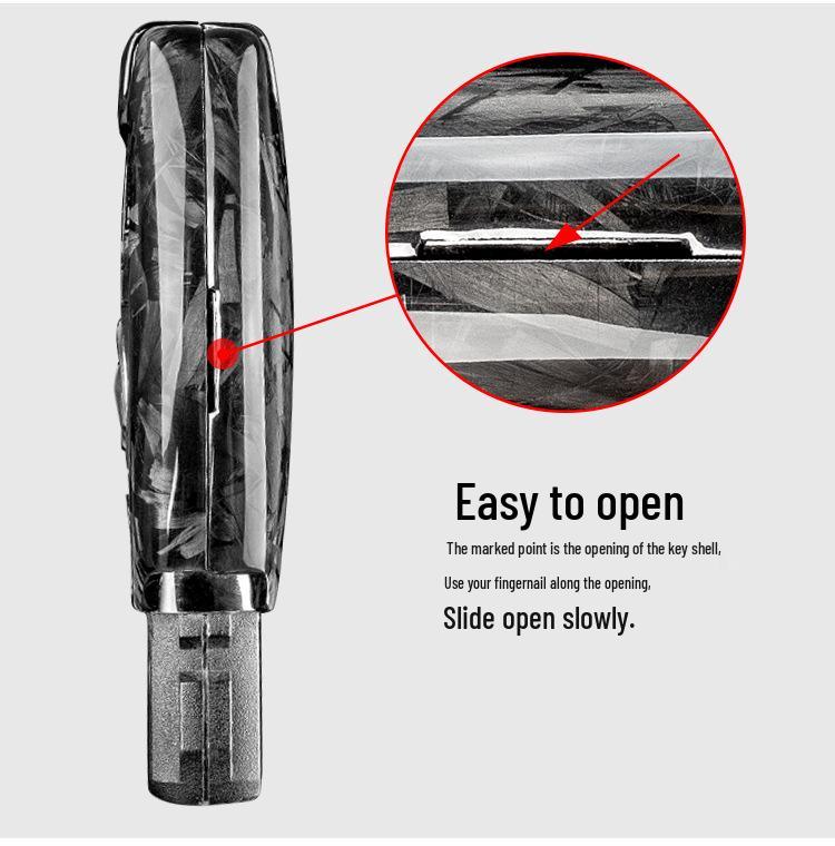 Real Carbon Fiber Key Cover for Mercedes-Benz C-Class, S-Class, GLA200, GLC260