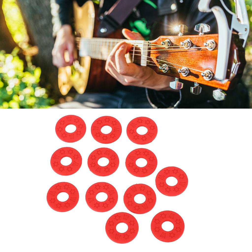 12PCS Guitar Strap Non Slip Locks PE Material Strap Protector Blocks for Acoustic Guitar Ukulele Bass