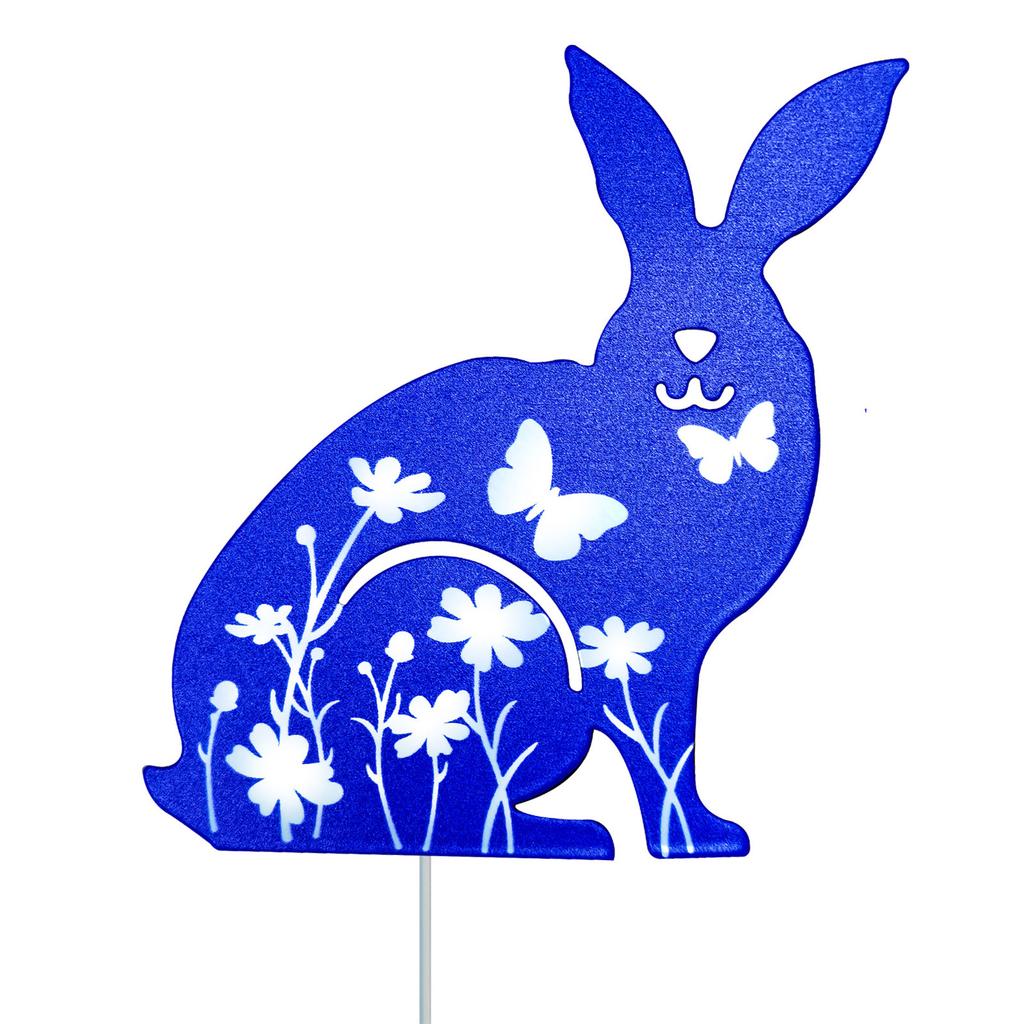 Wrought Iron Rabbit Garden Stake Decorative Sign Ornament Art Crafts for Courtyard Yard Lawn Home Decoration Supplies