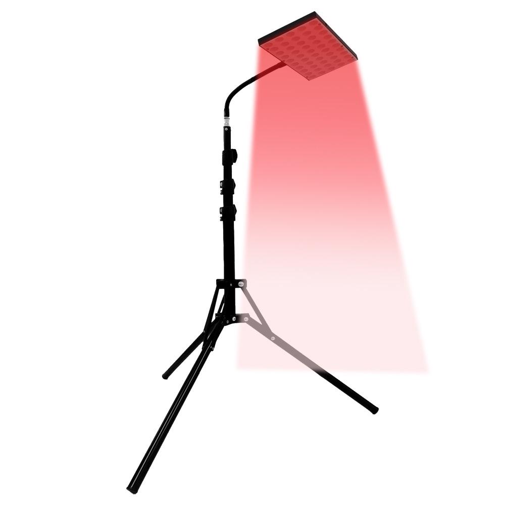 Adjustable Floor Stand Red Light Therapy Lamp - Single/Double Head with Tripod Gooseneck
