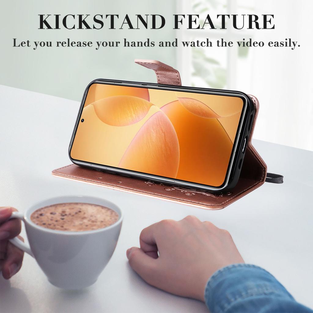 For Xiaomi 14T Pro Wallet Case Floral Butterfly Imprinted Leather Phone Cover Stand