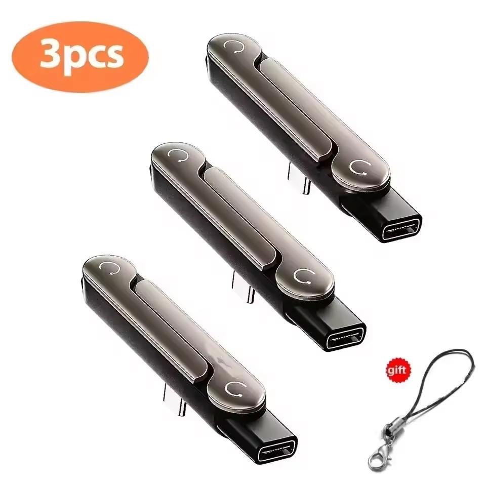 1/2/3PCS Type C Phone Charging Bracket Adapter 240W Fast Charging OTG Type-C Male to USB-C Female Converter With