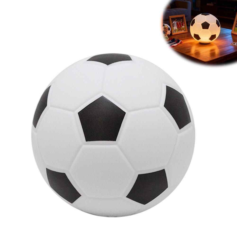 1pc 12.5cm/4.9in 3D Football Night Light Bedroom Desktop Decoration Soccer Lamp Powered Perfect Gift For Teenagers Decor