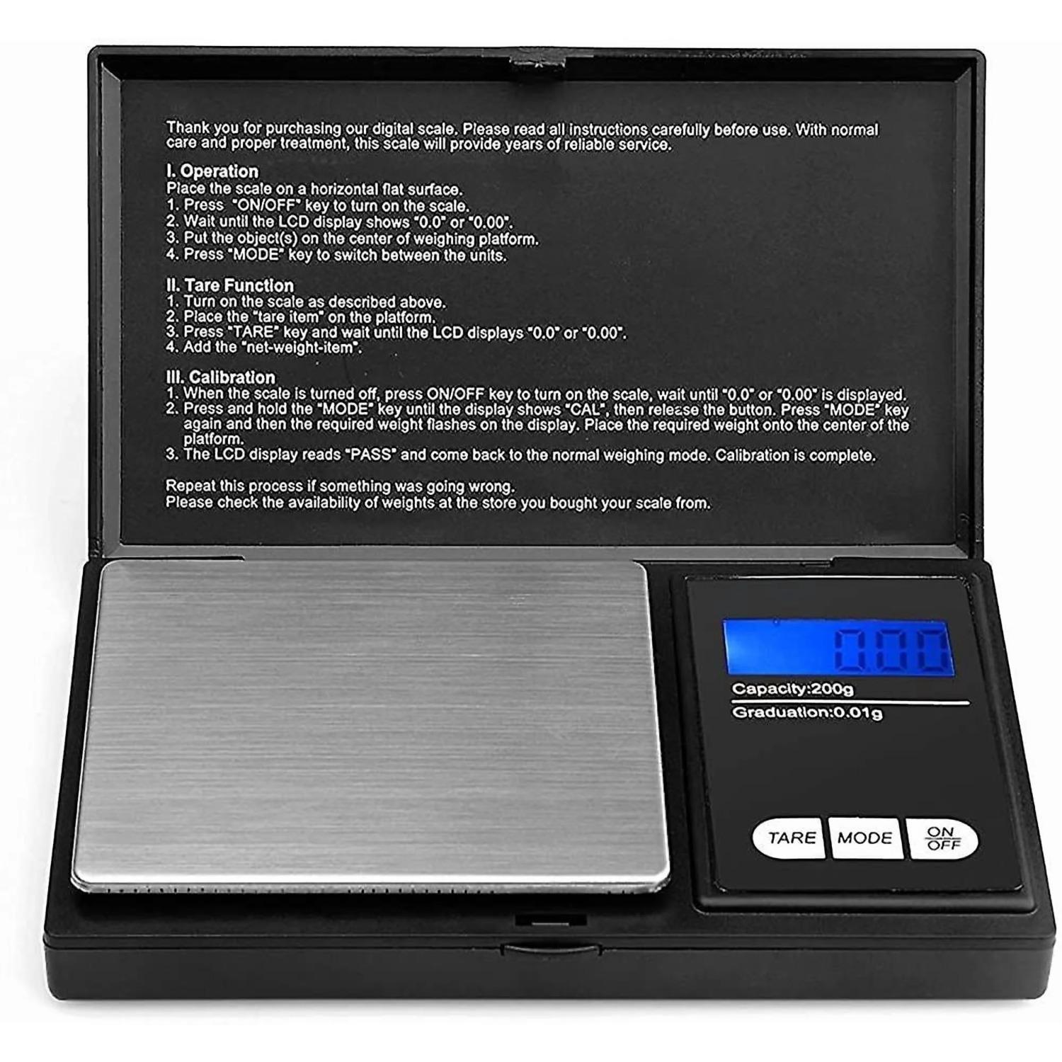 Pocket Scale- Portable Digital Scale With Back-lit Lcd Display, Digital Pocket