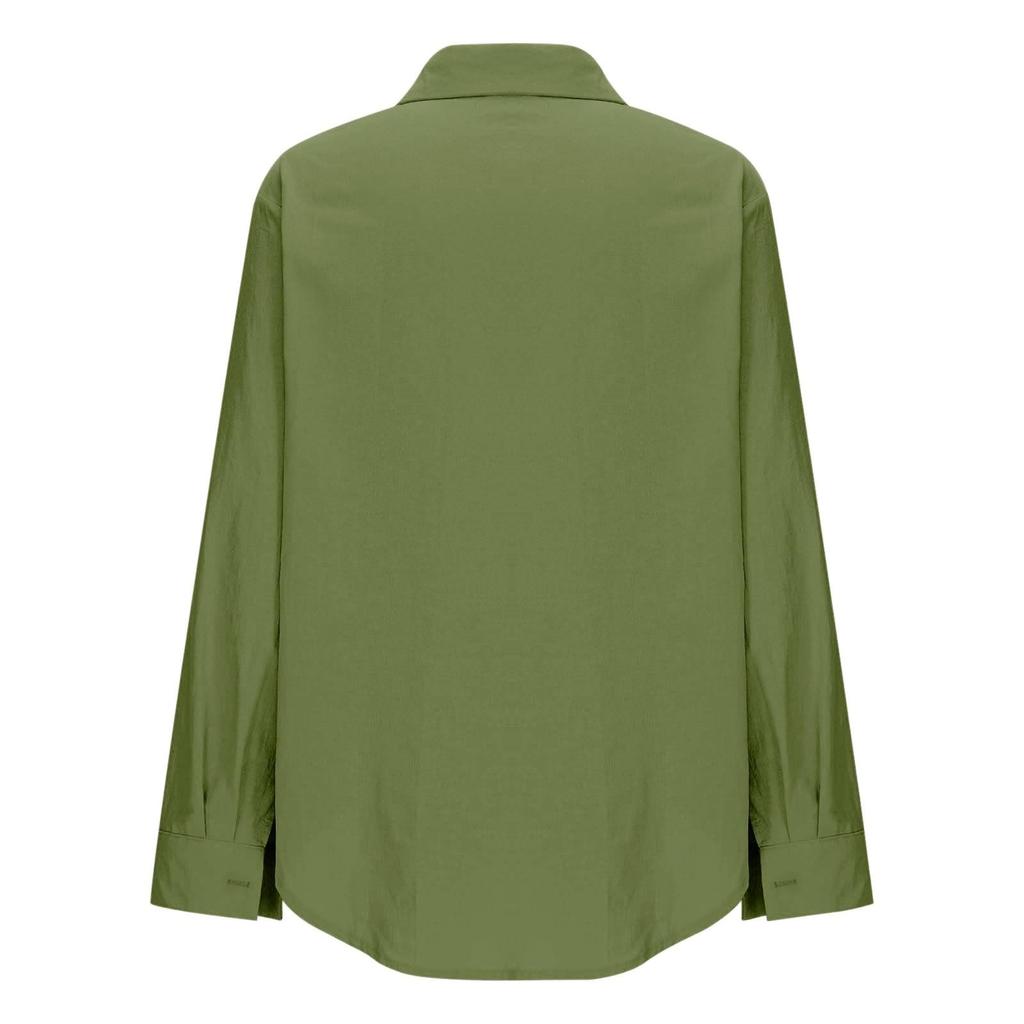 Women's Fashion Casual -Colour Long-Sleeved Button-Front Cardigan Shirt T-Shirt Top