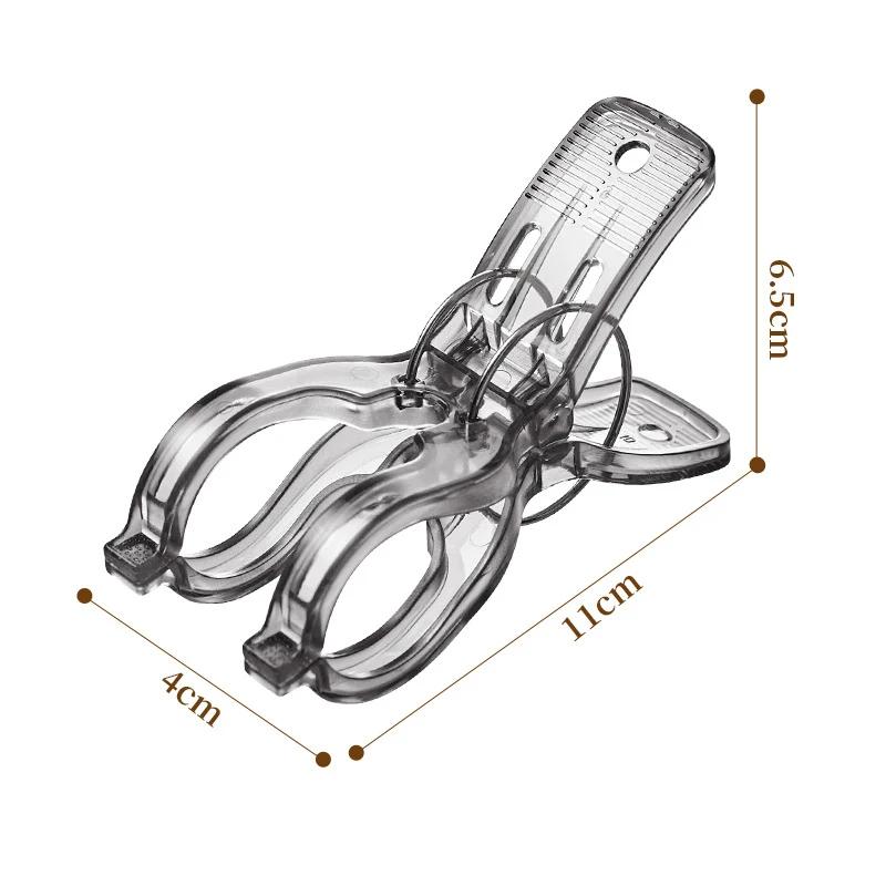 4 Pcs Pinces à Linge Séchantes Portables Transparentes Pince à Linge pour Antidérapant Coupe-Vent Pince à Vêtements Couette pour Organisateur Ménager