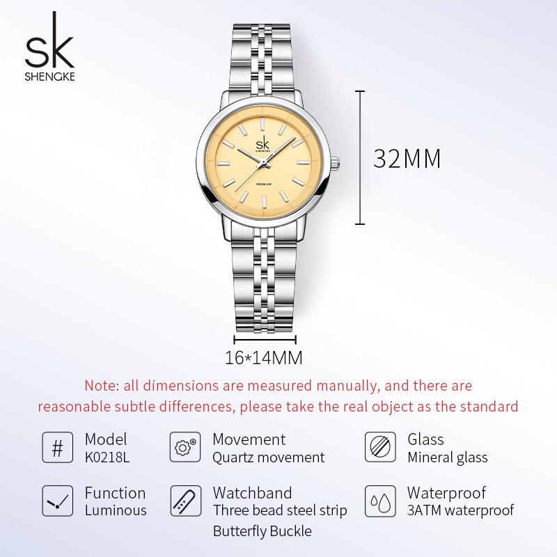 Watch Women'S Stainless Steel Case Niche Light Luxury Watch Women'S Watch Waterproof Women'S Watch 0218