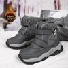 Boys' Mid-Calf Snow Boots with Ice Cleats - Warm & Thickened Cotton for Winter Outdoor Skiing