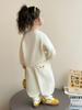 Girls' Little Monster Print Sweatshirt & Sweatpants Set - Spring/Autumn Casual Two-Piece Outfit