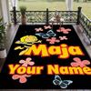 Custom Text Die Biene Maja Pattern Floor Rug Soft Indoor Carpet Mat Living Room Bedroom
