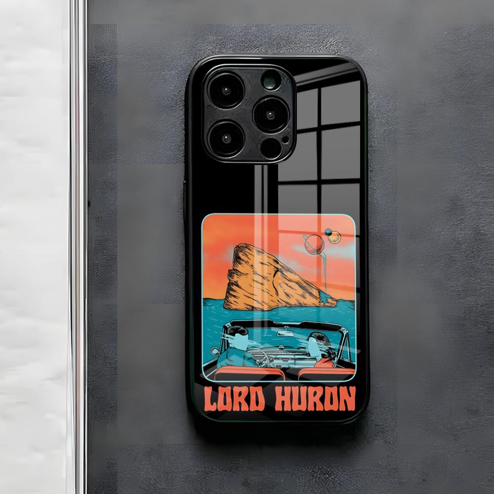 L-Lord H-Huron Band Phone Case For IPhone 17 Air 16 E Pro Max 15 14 13 Mini 12 Pro 11 Max Plus Black Glass Cover