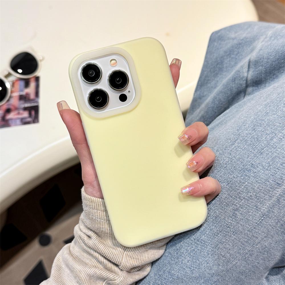 Luxury Candy Colored Liquid Silicone Phone Case For iPhone 16 15 14 13 12 Pro Max Puls 11 Soft Shockproof Bumper Matte Cover