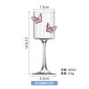 Bicchiere da Vino a Righe Verticali Bicchiere da Champagne Regalo Speciale per Matrimonio Bicchiere da Vino con Gambo a Farfalla Bicchiere da Vino Rosso