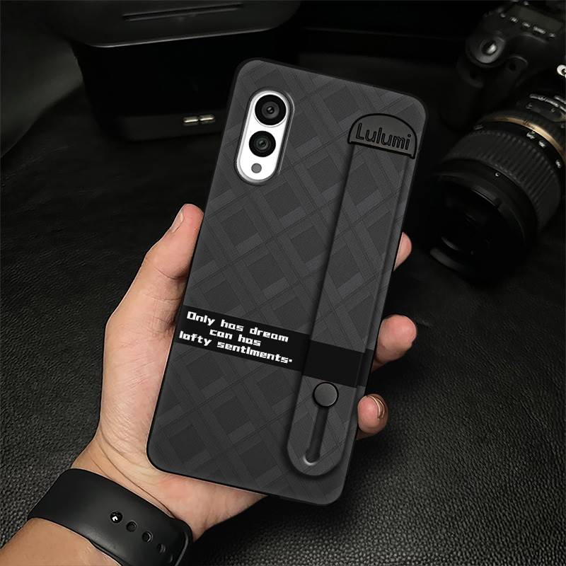 Geometry Anti-dust Phone Case For FCNT/Fujitsu Arrows N F-51C Kickstand Plain color Commerce Wristband Soft case Simple