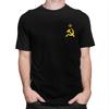 Custom Mens Russian Soviet Flag T Shirts ShortSleeve Cotton Tshirt Leisure CCCP USSR Hammer And Sickle Tee Slim Fit Clothing