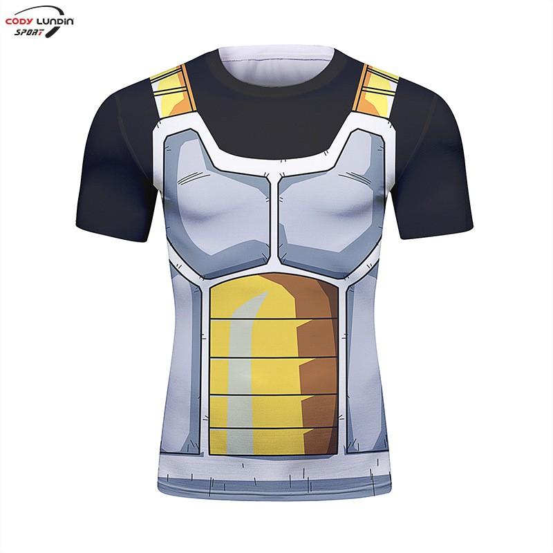 Mens Slim Fit Short Sleeve T-Shirt With 3D Print Quick-Dry Athletic Top Running Casual Sport