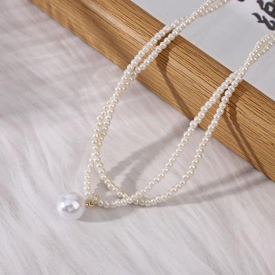 Pearl Pendant Double-layer Small Twist Pearl Necklace Direct Supply Short High-end Niche Light Luxury Women's New Network