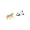 Cheetah Sculpture Clock Centerpiece Ornament for Office Living Room Tabletop Home Decor