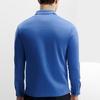 Fila Solid Color Knitted Casual Long Sleeve Polo Shirt Men Tops Misty-Lake-Blue F11M411206F-DB