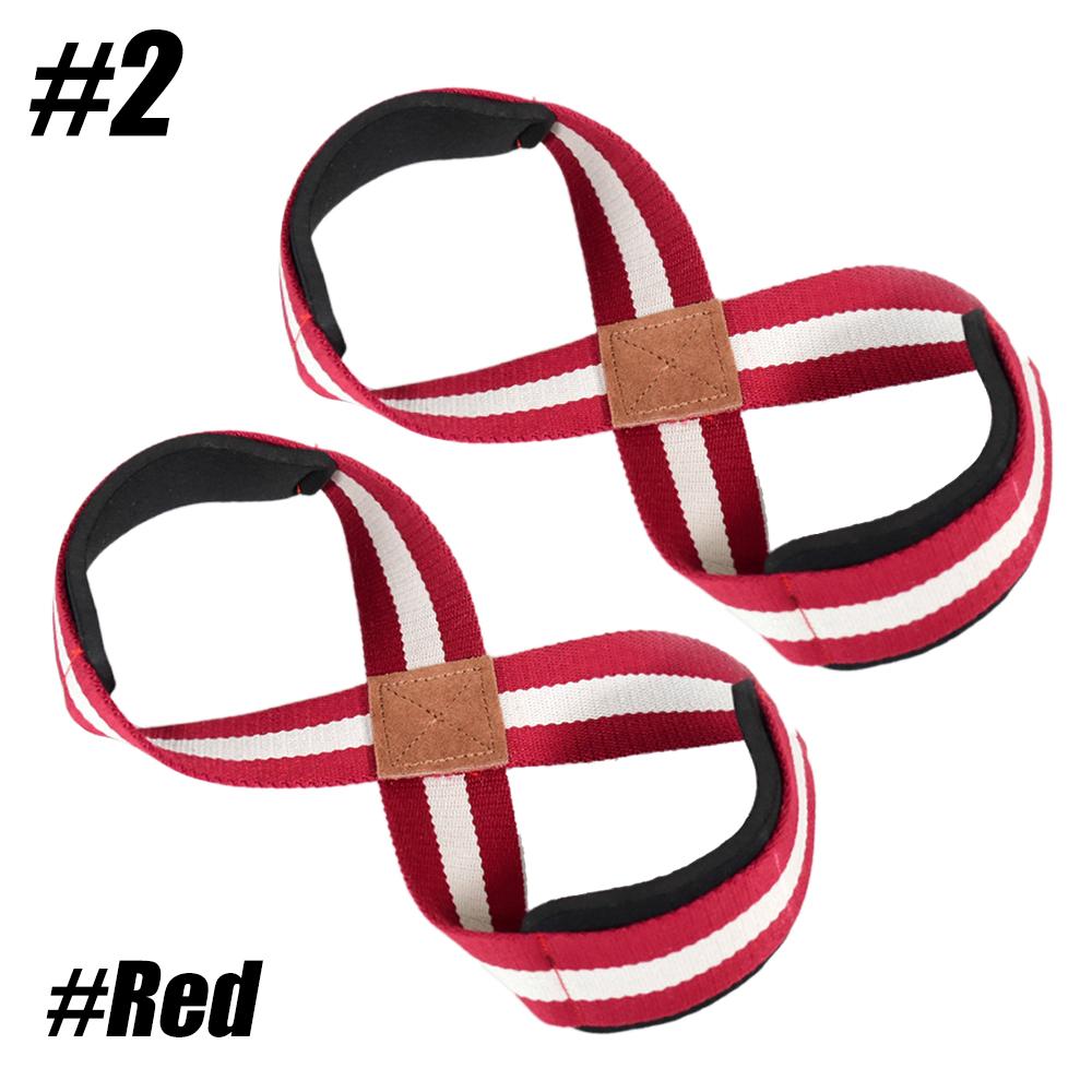 1Pair Figure 8 Lifting Straps for Weight Lifting Deadlifts Wrist Support for Men Women Gym Training S