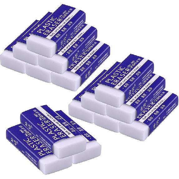 White Erasers, Artist Eraser for Drawing Art Sketching, Pencil Erasers for Kids Bulk Students School Supplies Office (8)
