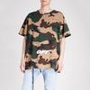 Off-White Alphabet Embroidered Short Sleeve T-Shirt Unisex Tops Camouflage OMAA038E181850219901