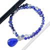 Natural Lapis Lazuli White Crystal Design Necklace Collarbone Chain Sweater Chain
