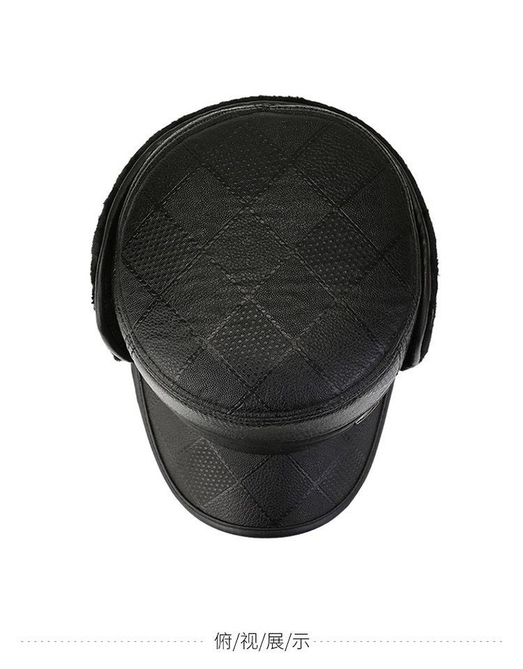 Middle Aged And Elderly Men's Winter Warm Hat Flat Top Hat