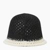 BENETTON Two-Tone Crochet Hat_BCCP53531BK