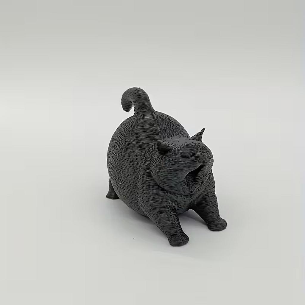 1pc Yawning cat statue Toy, Compact Desktop Decor for Home, Office, Car, Perfect Gift for Cat Lovers (Christmas, Halloween, Birt
