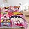 Chibi Maruko Chan Adventures Print 3Pcs Bedding Setduvet Cover With 2 Bedropillowcase Home Birthday Gift