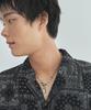 Ladeuedisyeon Paisley Open Collar Shirt_Black