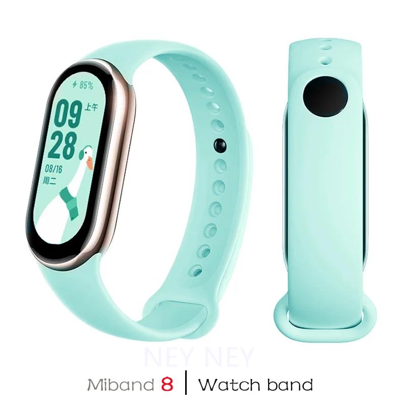 Sportarmband für Xiaomi Mi Band 8-9 NFC Armband Ersatz miband8 Silikonarmband Smartband 8 wasserdicht Uhrenarmbänder Zubehör