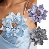 Fabric Handmade Accessories Large Flower Brooch Suit Sweater Coat Pin Brooch Cloth Art Lapel Pins