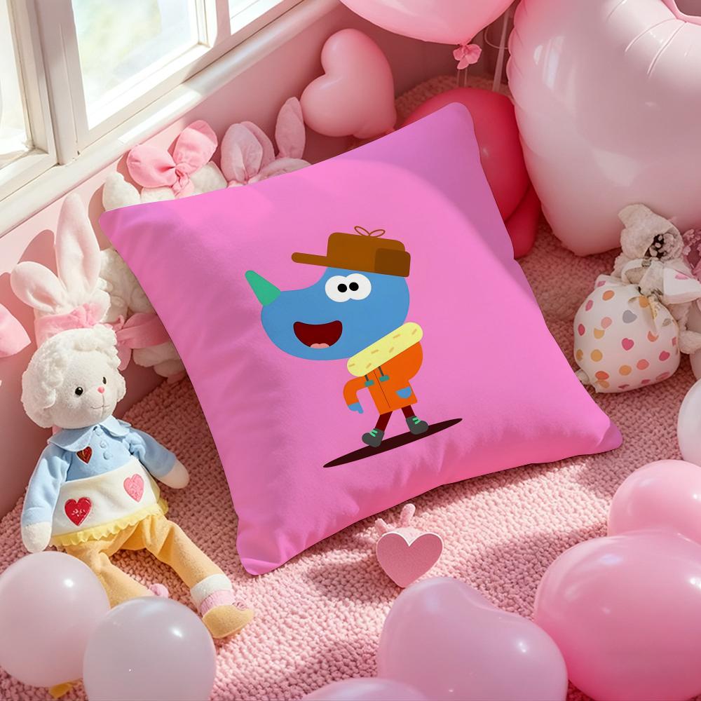 Anime H-Hey Duggee Cushion Cover Pattern Printed Pillowcase for Living Room Sofa Cushion Cover & Bedroom Decor