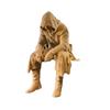 Sitting Pose Warrior Figurine 3D Printed Samurai Sculpture Creative Ninja Ornaments  Home