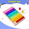 60Pcs Rainbow Acrylic Cubes Sensory Training Toys Stacking Game Learning Color for