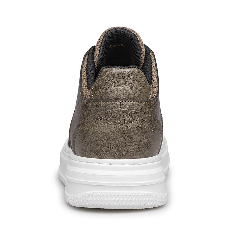 2025 Casual Sneakers Genuine Leather Height Increasing Skateboard Shoes For Men 6cm 8cm Invisible Elevator Taller Lifting Flats