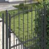 EMMEN Wrought Iron Garden Gate with Ornamental Details 200 X 100 Cm